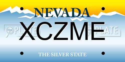 XCZME Nevada License Plate