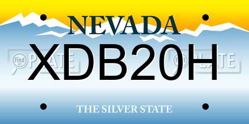 XDB20H Nevada License Plate