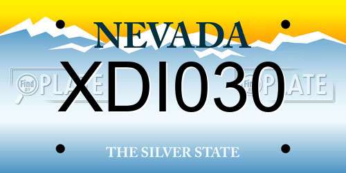 XDI030 Nevada License Plate