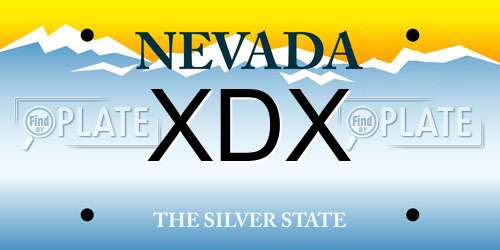 XDX Nevada License Plate