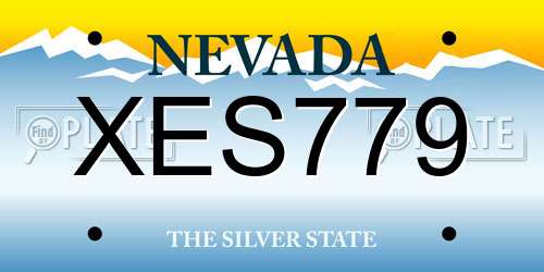 XES779 Nevada License Plate
