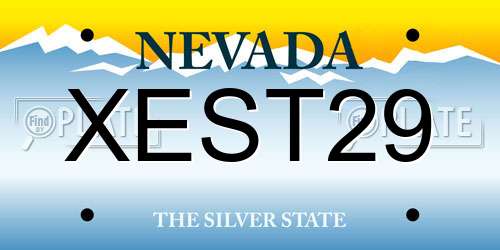 XEST29 Nevada License Plate