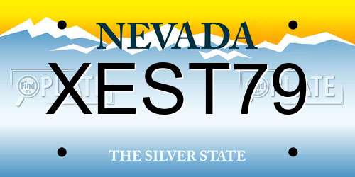 XEST79 Nevada License Plate
