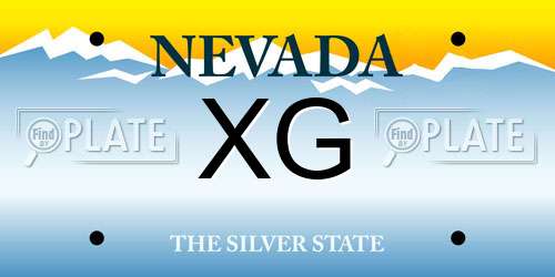 XG Nevada License Plate