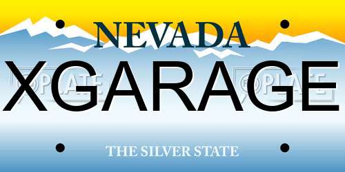 XGARAGE Nevada License Plate