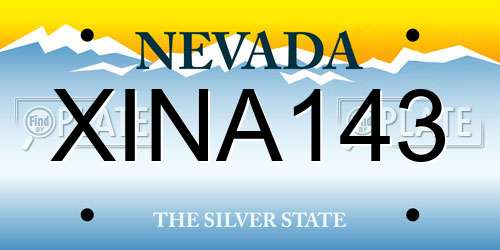 XINA143 Nevada License Plate