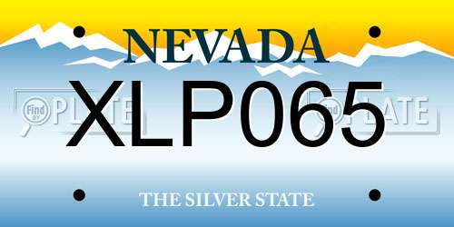 XLP065 Nevada License Plate