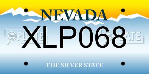 XLP068 Nevada License Plate