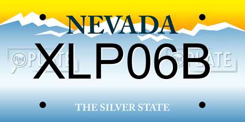 XLP06B Nevada License Plate