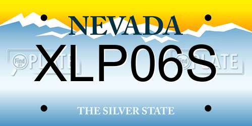 XLP06S Nevada License Plate