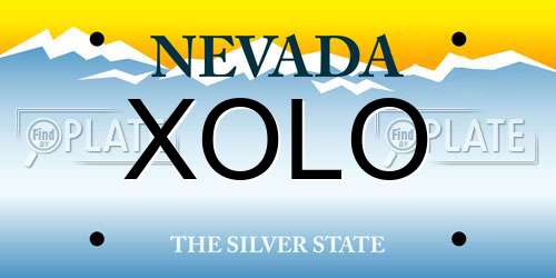 XOLO Nevada License Plate