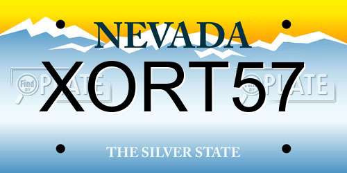 XORT57 Nevada License Plate