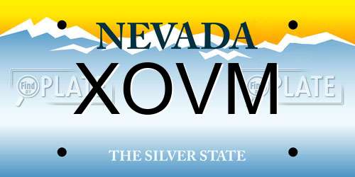 XOVM Nevada License Plate