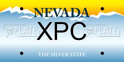 XPC Nevada License Plate