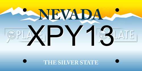 XPY13 Nevada License Plate