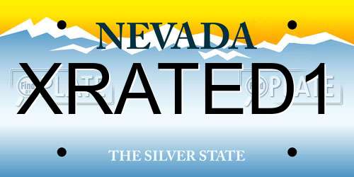 XRATED1 Nevada License Plate