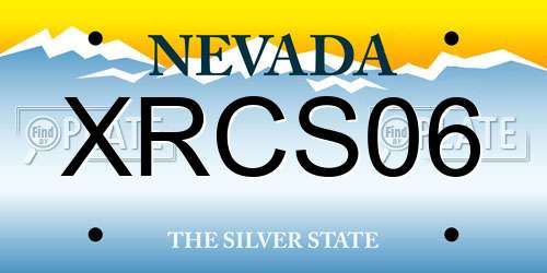XRCS06 Nevada License Plate