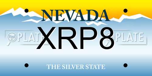 XRP8 Nevada License Plate