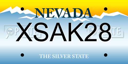 XSAK28 Nevada License Plate