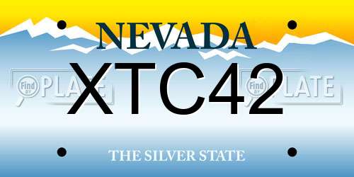 XTC42 Nevada License Plate