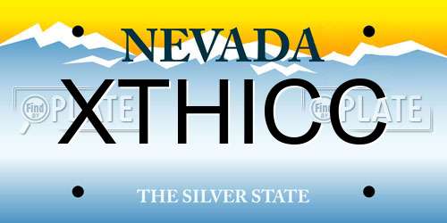 XTHICC Nevada License Plate