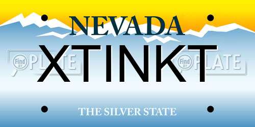 XTINKT Nevada License Plate