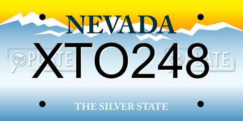 XTO248 Nevada License Plate
