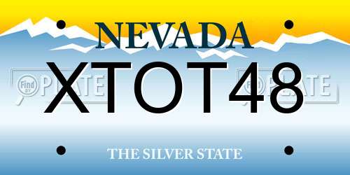 XTOT48 Nevada License Plate