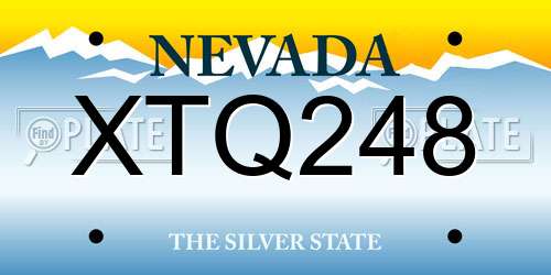 XTQ248 Nevada License Plate