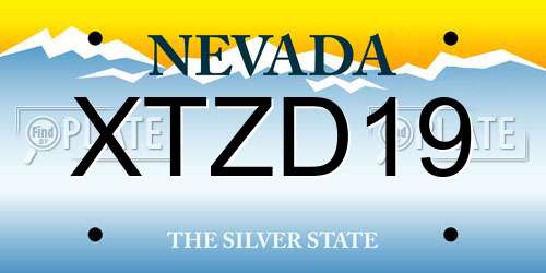 XTZD19 Nevada License Plate