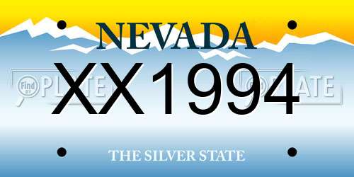 XX1994 Nevada License Plate
