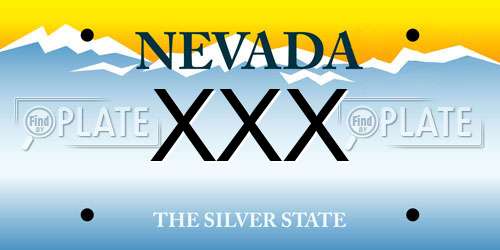 XXX Nevada License Plate