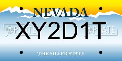 XY2D1T Nevada License Plate