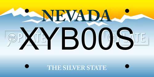 XYB00S Nevada License Plate