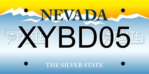 XYBD05 Nevada License Plate