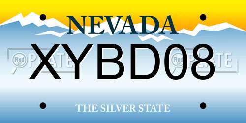 XYBD08 Nevada License Plate