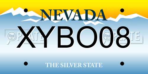 XYBO08 Nevada License Plate