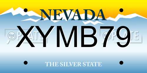 XYMB79 Nevada License Plate