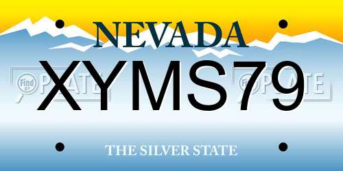 XYMS79 Nevada License Plate