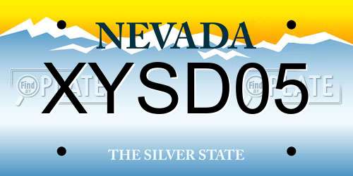 XYSD05 Nevada License Plate