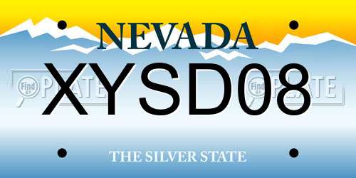 XYSD08 Nevada License Plate