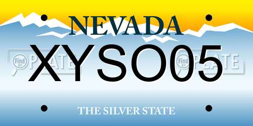 XYSO05 Nevada License Plate