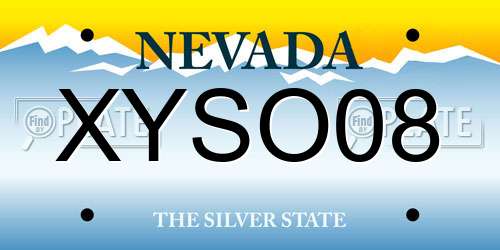 XYSO08 Nevada License Plate