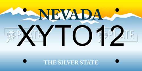 XYTO12 Nevada License Plate