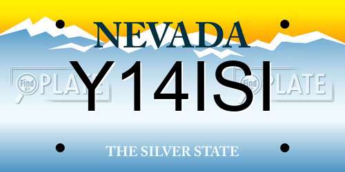 Y14ISI Nevada License Plate