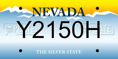 Y2150H Nevada License Plate