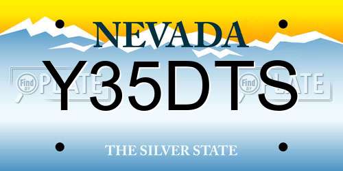Y35DTS Nevada License Plate