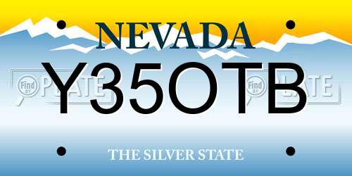 Y35OTB Nevada License Plate