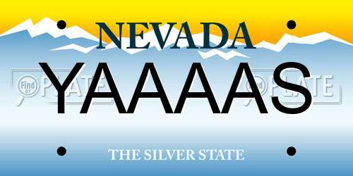 YAAAAS Nevada License Plate