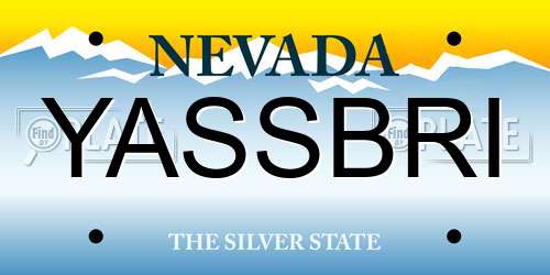 YASSBRI Nevada License Plate